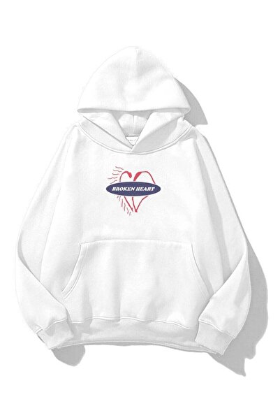 Adrift Унісекс-светр Broken Heart Beyaz Trndz1751