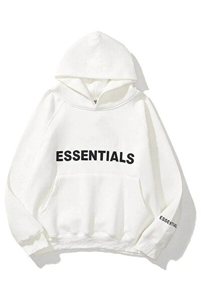 Adrift Унисекс бял суичър Essentials Trndz204