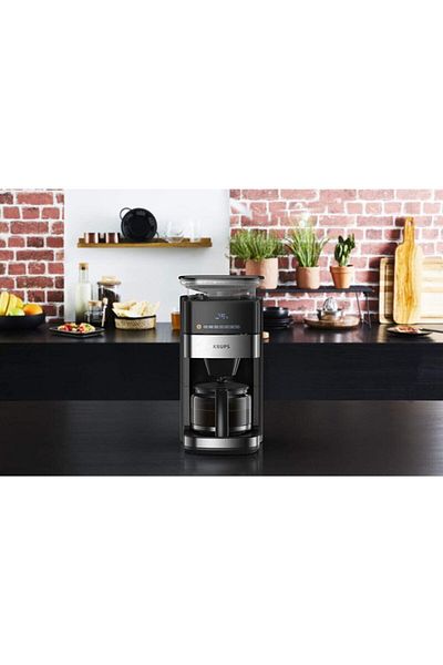 Krups Km8328 Model Grind Flavored Filter Coffee Machine with 180g Core Pot and 15 Cup Capacity