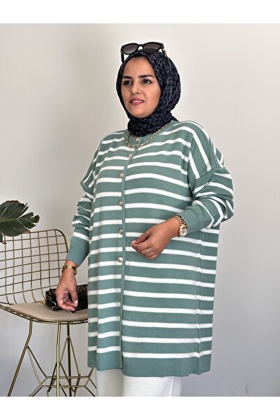 ASEL FASHİON Striped Knitwear Cardigan