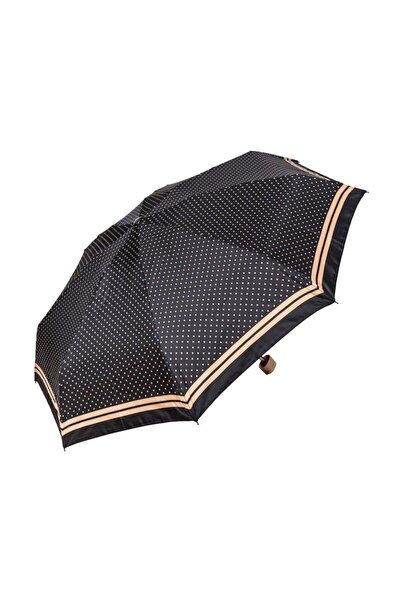 APRİL Kadın Şemsiye Micro Mini Sarı Puantiyeli Siyah A-203l