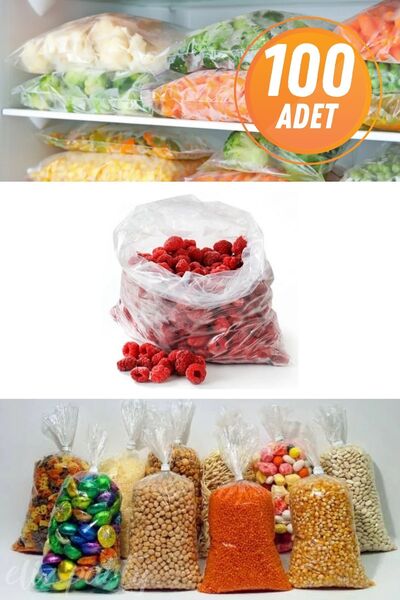 Eliz Party Naylon Torba 25x40cm Şeffaf Kalın 100 Adet