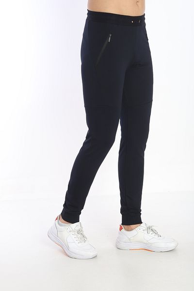 NEED LİFE Men's Navy Blue Daily Slim Fit Elastic Leg Sweatpants