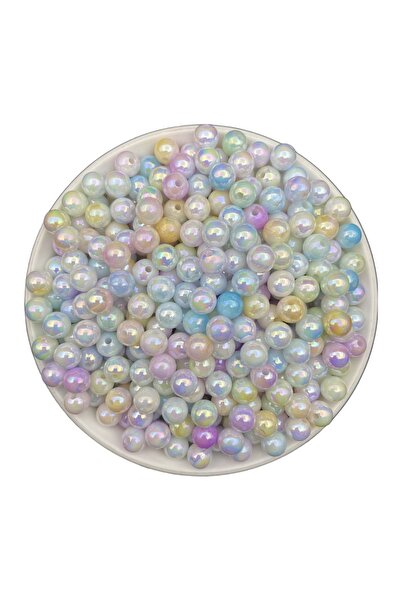 Hedef Bijuteri 50 جرام 8 ملم أم اللؤلؤ المختلطة جانجان رخامي حبات اللؤلؤ البا...