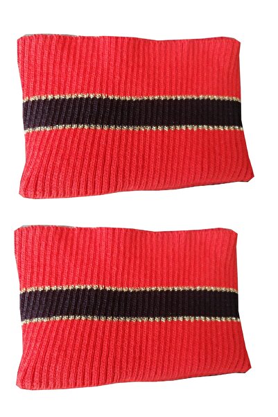 U5 FASHION 2x2 fitilli triko ribana esnek kol bandı sim sarı altın sim detayl...