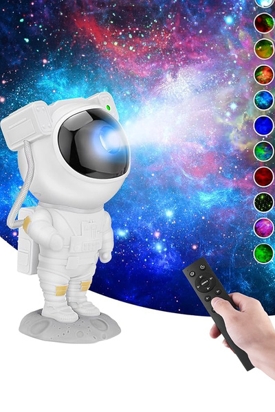 Mobee Yıldız Projektör Astronot Işıklı Kumandalı Galaksi Samanyolu Projeksiyon Gece Lambası