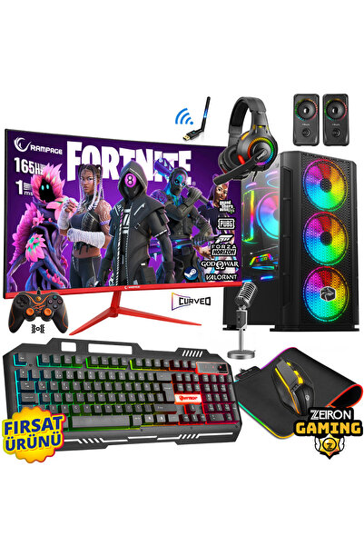 Zeiron Gtx60 Ryzen 5 3600 16GB 256GB NVMe M.2 SSD+2TB HDD GTX1650 24" 165Hz O...