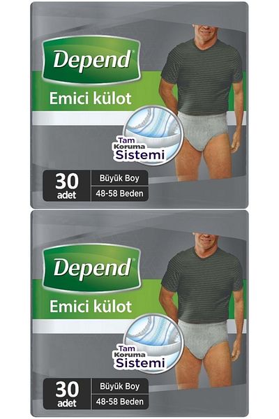 Depend Absorbent Panties Large - Large Men's 60 Pieces (2pk*30)