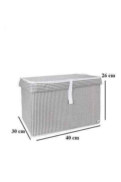 MİVESE 3 Pieces Multi-Purpose with Lid Laundry-Storage-Organization Etc Storage Box 30x40x26 Cm
