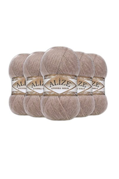 Alize 5 قطع أنجورا جولد محبوكة يدوياً داستي روز 542