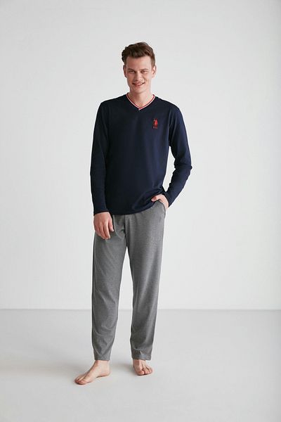 U.S. Polo Assn. Σετ πιτζάμες US POLO ASSN18752 Ανδρικό Σετ Πιτζάμα με λαιμόκοψη