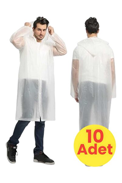 Mood Agenda Men's Windproof Hooded Raincoat Eva Raincoat 10 Pieces