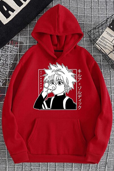 Adrift Unisex Killua Zoldyck Štampano dukserica KPP-CRNA-SLURPHOODIE