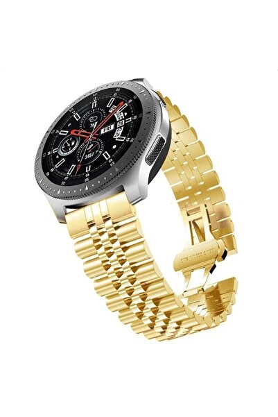 FirstModel 22 Mm Universal Rolex Stil Paslanmaz Çelik Kordon Akıllı Pim Gold