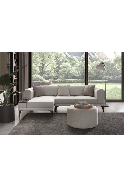 EDSY HOME Drog Köşe Koltuk Takımı Bej