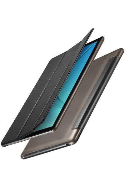 MOBAX Galaxy Tab T290 T295 T297 Kılıf Pu Deri Smart Case Siyah
