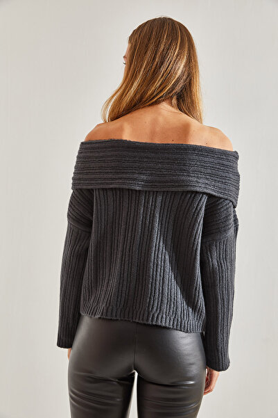 Bianco Lucci Kadın Degaje Yaka Kazak