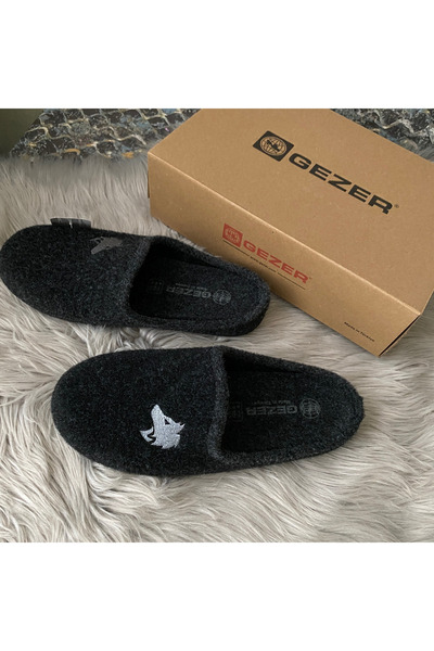 GEZER Erkek Kışlık Yünlü Ev Terliği