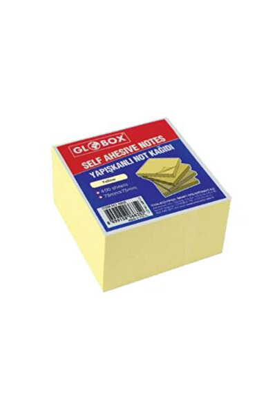Globox Adhesive Paper 75x75 Square 400 Pieces Yellow Color