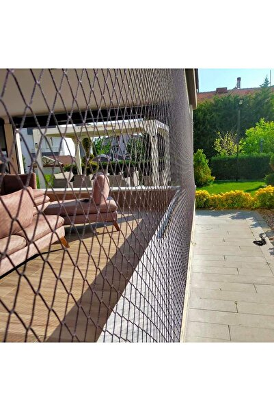 KONAK FİLE Dekoratif siyah güvenlik filesi 4*4 (2.5metre*10metre)