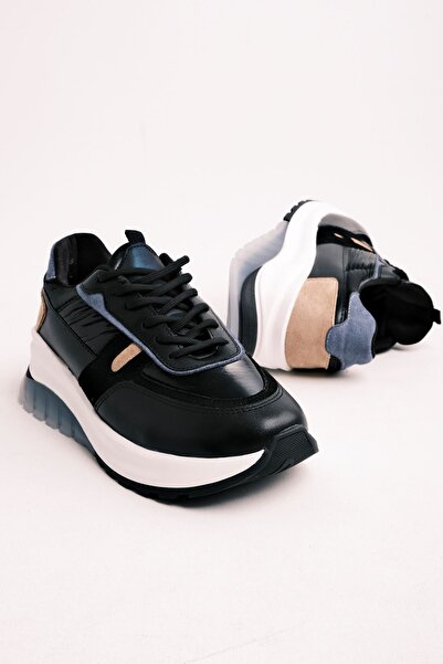 Lal Shoes & Bags Rosaleen Kadın Spor Ayakkabı Şeffaf Taban Detay-siyah