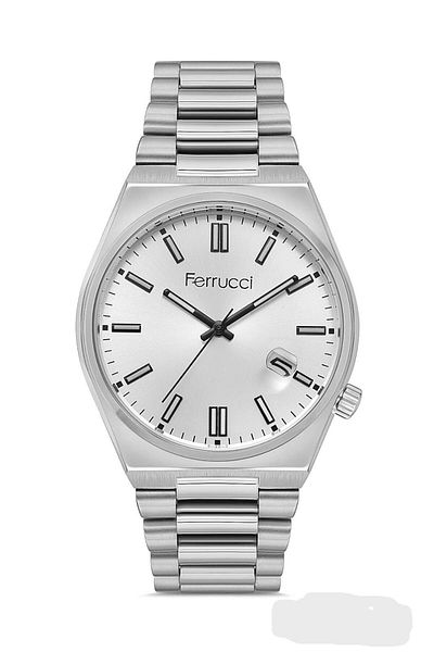 Ferrucci FC.03223M.06 Ferrucci White Dial New Season Steel Cord 30 Mt Water Resistant Men's Wristwatch