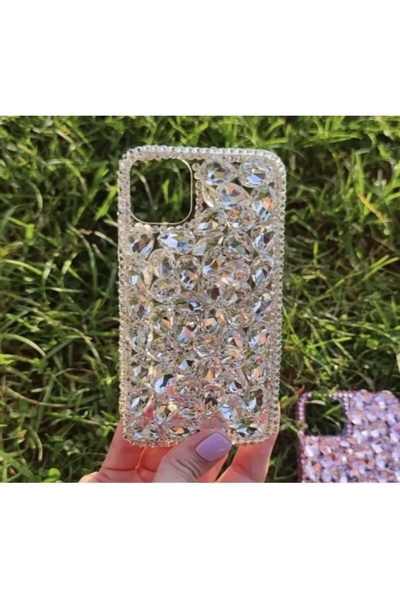 windplus ıphone 15 Pro Uyumlu Hologram Badem Taşlı kılıf Kokoş