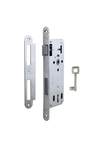 bersayapı Silent Interior Room Door Lock Nickel Keyed 40mm Mortise Lock