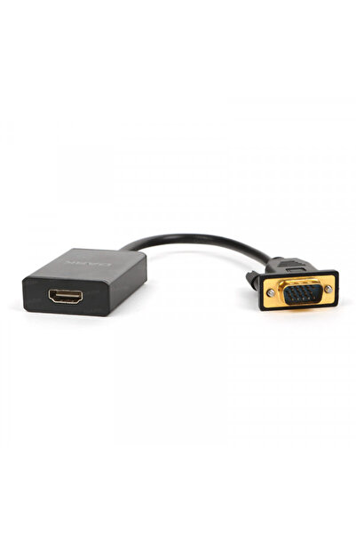 Universal Dark Analog Vga & Audio to Digital HDMI Active Converter - Black