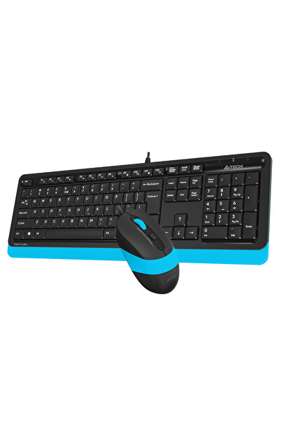 Universal A4 tech f1010 q usb blue tr mm keyboard+optical mouse