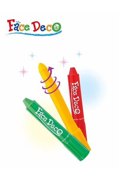 Amos Face Deco Face Paint Pen Washable Does Not Contain Paraben and Allergenic Substances Dermatologically Approved 12 Colors