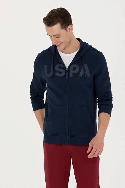U.S. Polo Assn. Πόλο ανδρών ΗΠΑ Assn. Πλεκτή ζακέτα με κουκούλα Asil'Ce Butikhome