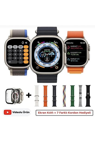 MAGICTECH WATCH 8 ULTRA 49 MM AMAX 7 KORDONLU IOS VE ANDROİD UYUMLU OYUN VE K...