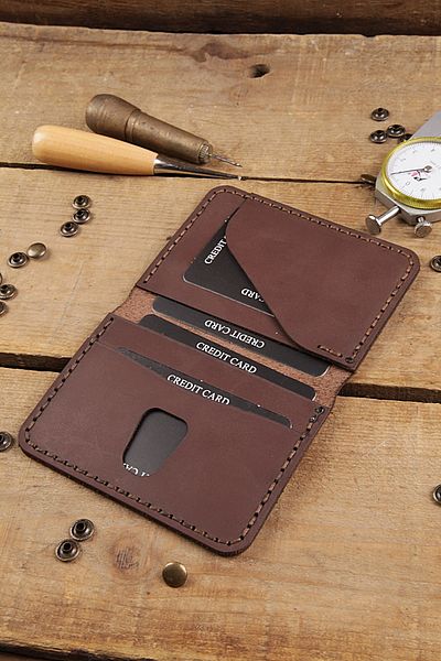 New Coast Leather 1900's Χειροποίητη ανδρική κάρτα από γνήσιο δέρμα