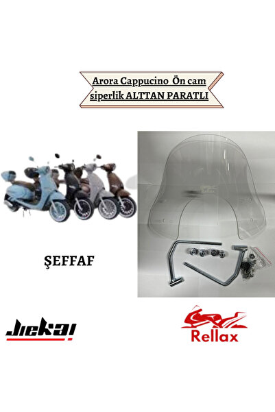 JİEKAİ RELLAX ARORA CAPPUCİNO 125-150 ÖN CAM ÖN SİPERLİK APARATLI ŞEFFAF