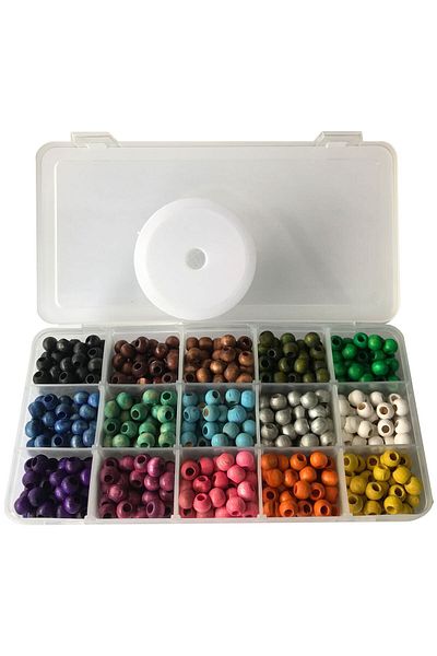 Hobimos Hobby Children's Jewelry Making Set - A1 - Children's Jewelry Making Set with Wooden Beads