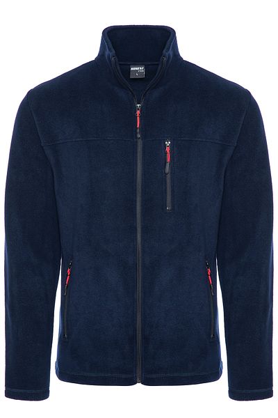 VEGA PORT Pánské tmavě modré fleece se 3 kapsami na zip