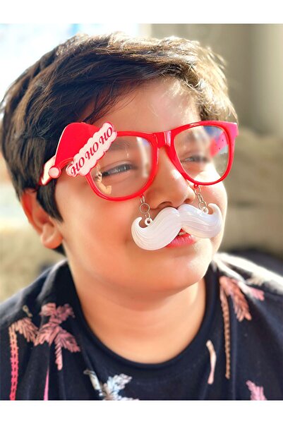 QUEEN AKSESUAR Imported new year christmas luxury moustache Santa Claus mask glasses party costume glasses ho ho