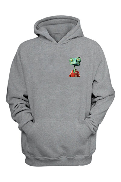 THEWERT Unisex crvena majica sa reptilskim motivom, siva, regularnog kroja