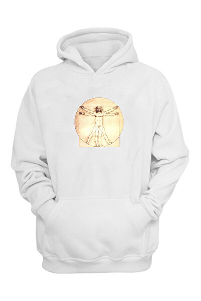 THEWERT White Vitruvian Man Unisex Sweatshirt - Regular Fit