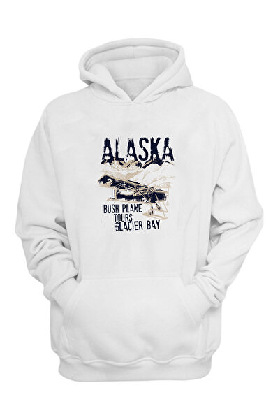 THEWERT Unisex bela majica sa običnim krojem Alaska Airplane