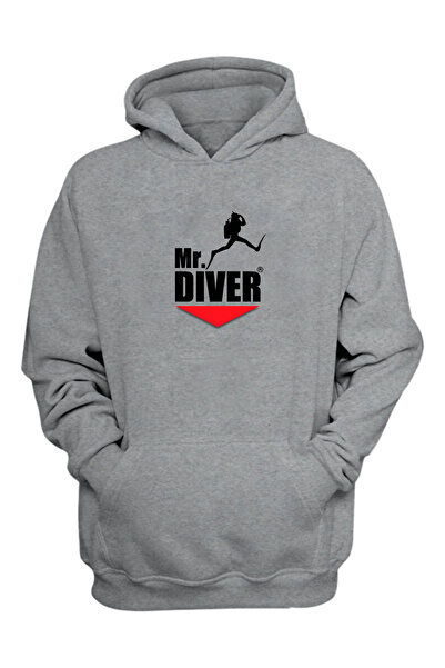 THEWERT Унісекс Сноуборд Куртка Mr.Diver Сірий Нормальний Крій Світшот