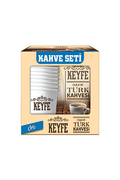 keyfe Hazır Türk Kahvesi Orta Seyahat Tipi 6'lı Bardaklı