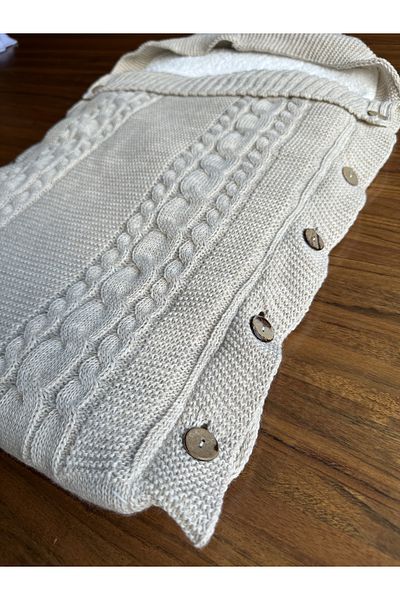 NURHAN HOME COLLECTION Welsoft Milk Brown Color Hair Knitted Knitwear Baby Swaddle