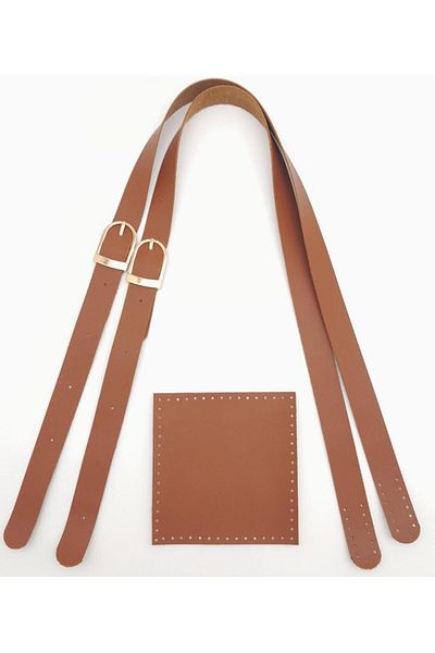 angel çanta aksesuar Angel Bag Accessory Faux Leather Pocket Adjustable Double Handle Bag Set Tan Light Gold Metal