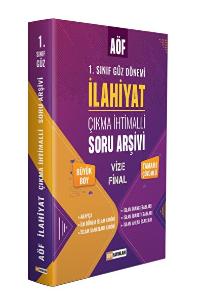 Ddy Yayınları Aöf Ilahiyat 1. Sınıf Güz Dönemi Çıkmış Sorular Soru Arşivi