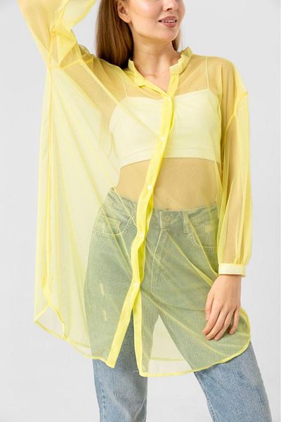 bb butik basic Широка широка риза от тюл и шифон