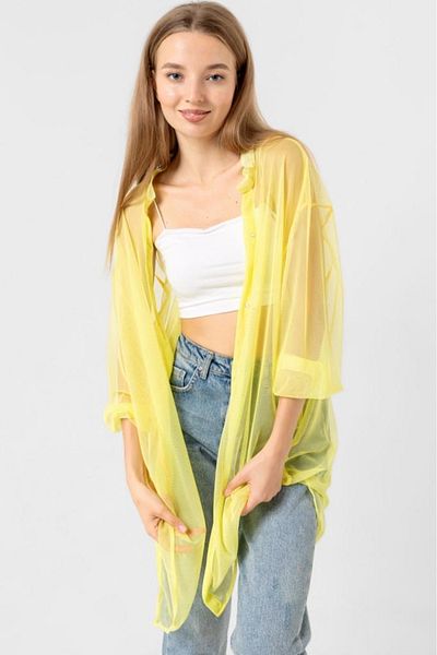 bb butik basic Широка широка риза от тюл и шифон
