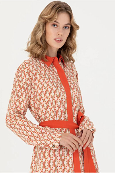 U.S. Polo Assn. Γυναικείο υφασμένο φόρεμα CREM G082SZ032.0001670832VR071 TEXTOR