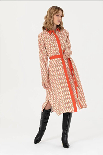 U.S. Polo Assn. Γυναικείο υφασμένο φόρεμα CREM G082SZ032.0001670832VR071 TEXTOR